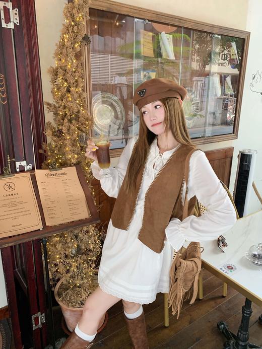 <曾小咸推荐>3.23现货秒杀 ！微信超特价！韩系高腰连衣短裙 日常249.99 立减150 秒杀99.99！复古风马甲秒杀79.99！ 商品图5