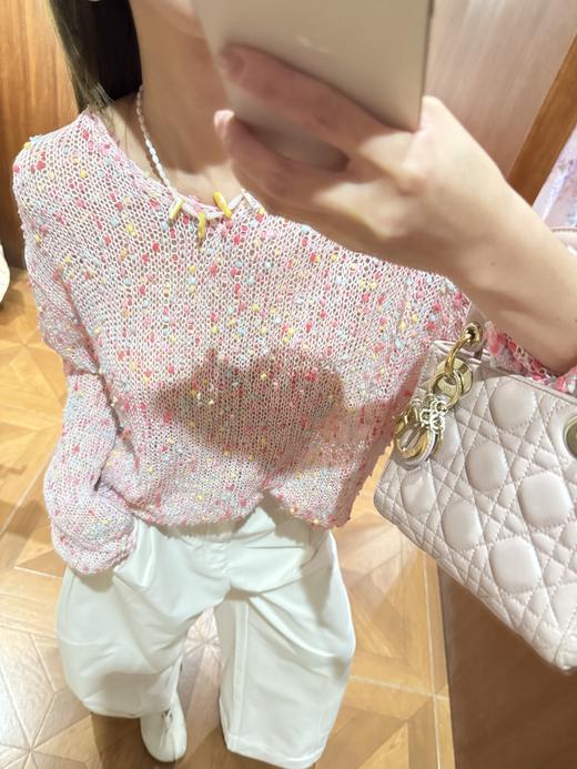 PIANAI冷小姐# 彩色圆领套头针织罩衫 商品图4