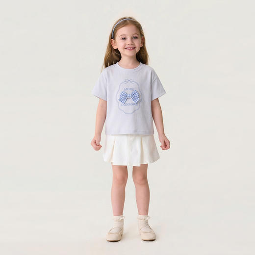 马克珍妮甜趣蝴蝶结女童凉感透气T2026年夏装新款560805 商品图1