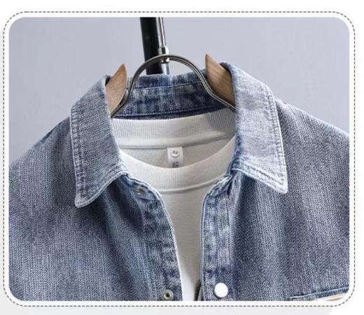 F0320120新款纯棉衬衫多口袋立体印花工装风衬衫外套男女同款 商品图2