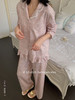 自带春日滤镜～春新款柔美碎花家居服套装  小翻领蕾丝花边精致浪漫 荷叶边下摆灵动甜美 柔软透气不闷不热睡衣套装 商品缩略图3