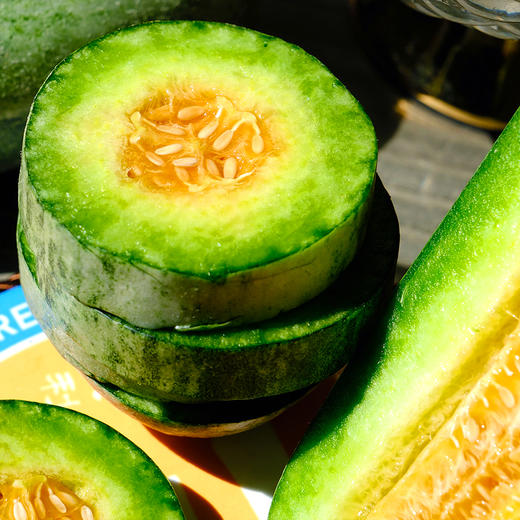 『山东羊角蜜瓜』博洋酥7号，酥脆香甜，肉瓤肥厚 商品图5