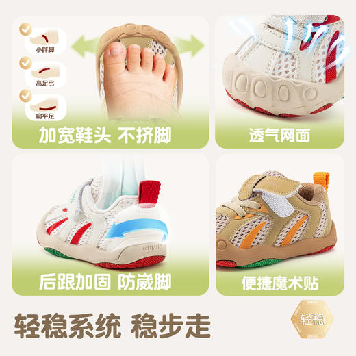 EBMINI英贝米尼儿童学步鞋春季新款室内宝宝鞋男童宽楦轻稳小女孩鞋18-27 商品图3