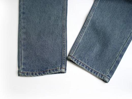 F0320138男士百搭解构风格拼布大Ｍ修身直筒窄脚牛仔裤 商品图7