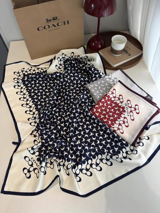 F0320114真丝面料织面纹理可做围巾配饰百搭大尺寸真丝方巾 商品图13