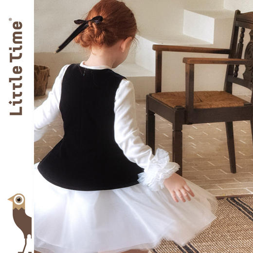 littletime女童连衣裙2026秋冬新款儿童小香风背心裙公主裙礼服裙 商品图4