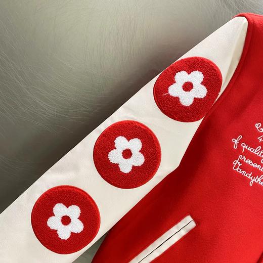 F032099简约休闲百搭趣味字母汉堡图案刺绣拼接棒球服 商品图9