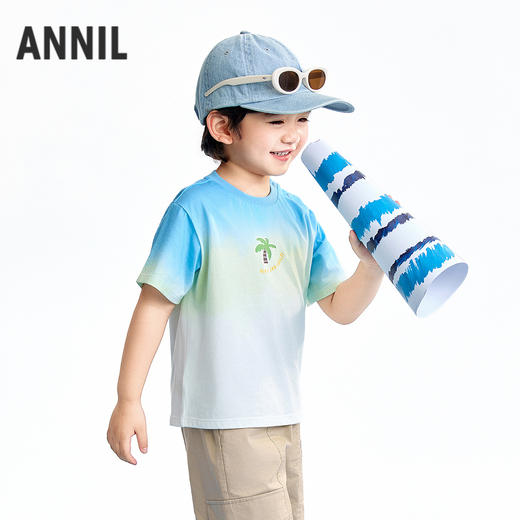 【实体店同款】男童圆领短袖针织衫夏季新款安奈儿童装XB621167 商品图2