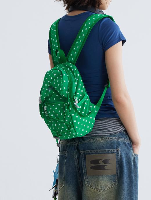 CryingCenter波点尼龙野餐登山包防泼水户外双肩书包小号中号 商品图5