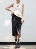 TYNVIE 荷叶边裙摆裹身裙 - 黑色格纹 商品缩略图8