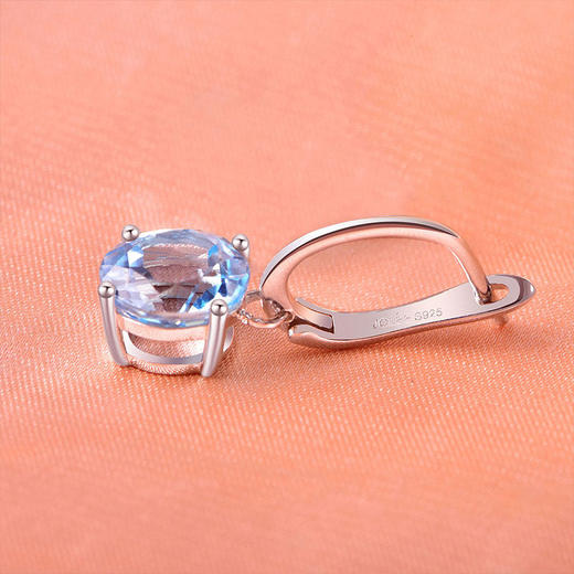 【托帕石耳钉】S925银轻奢时尚耳坠饰品送女生节日礼物一物一证JE25020-水晶CC 商品图4