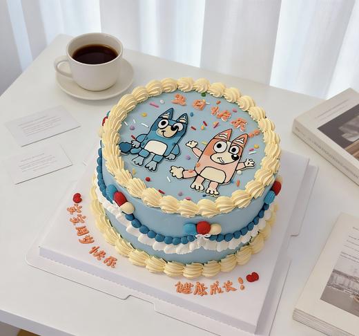 布鲁伊Bluey手绘卡通蛋糕-低糖处理无添加 商品图2