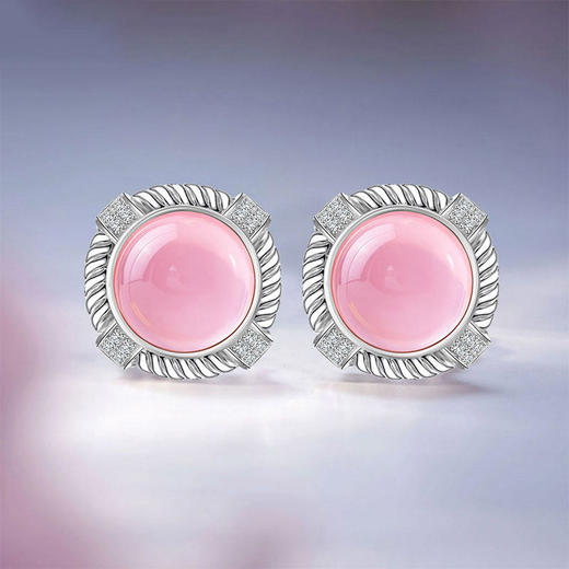 【粉水晶项链/耳钉】S925银轻奢芙蓉石吊坠饰品送生日节日礼物JP25029/JE25029-水晶CC 商品图8