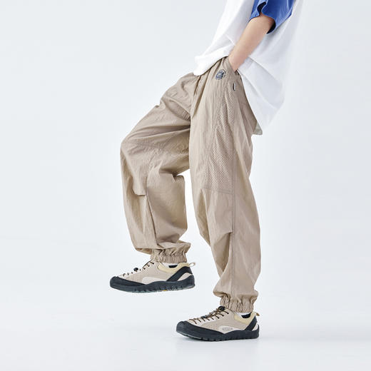 蓝汽水2026夏季男童网眼透气青少年户外抽褶轻薄登山防蚊束脚长裤 商品图3