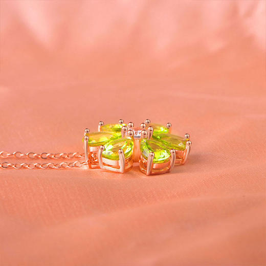 【橄榄石轻奢耳钉/项链】周六（3.21）中午12点开始 S925银时尚吊坠饰品送女士生日节日礼物JE25055/JP25026-水晶CC 商品图11