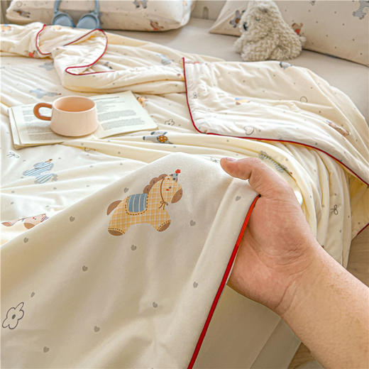 【5折购】【升级20%大豆纤维】A类牛奶丝针织棉大豆夏被 软糯凉感夏凉被空调被 商品图3