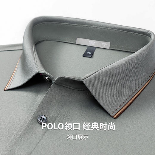 【含桑蚕丝】圣得西男士短袖polo衫2026新款春季职场商务风上衣 商品图6