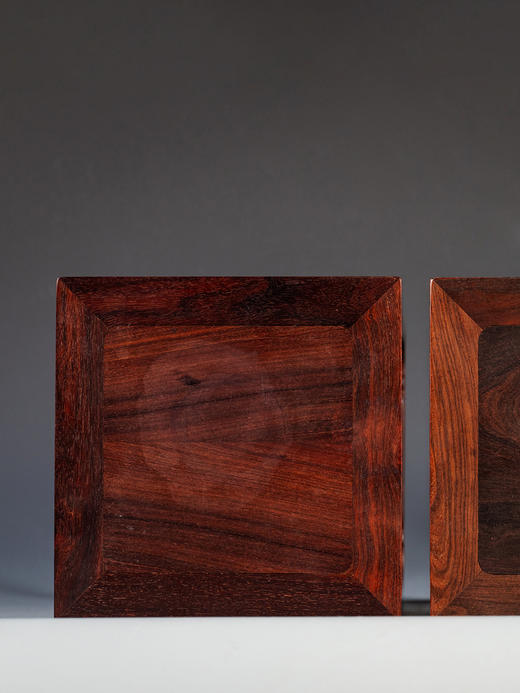 紫檀鱼门洞开窗花几摆件（一对） 商品图4