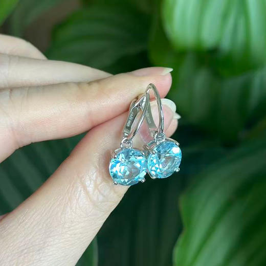 【托帕石耳钉】S925银轻奢时尚耳坠饰品送女生节日礼物一物一证JE25020-水晶CC 商品图1