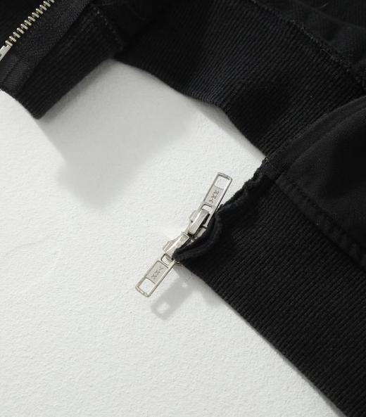 F032031字母标语不规则解构拼接重磅水洗做旧双拉链夹克外套 商品图3