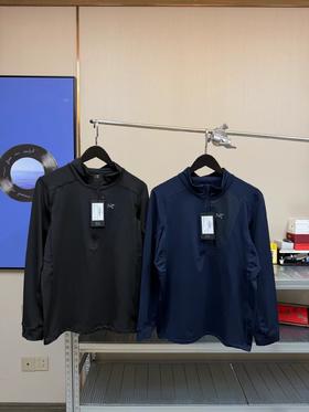 F0320104男士速干植绒保暖打底立领半拉链打底衫T恤