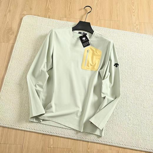 F032010春季新品户外运动休闲圆领拼色口袋长袖套头衫 商品图2