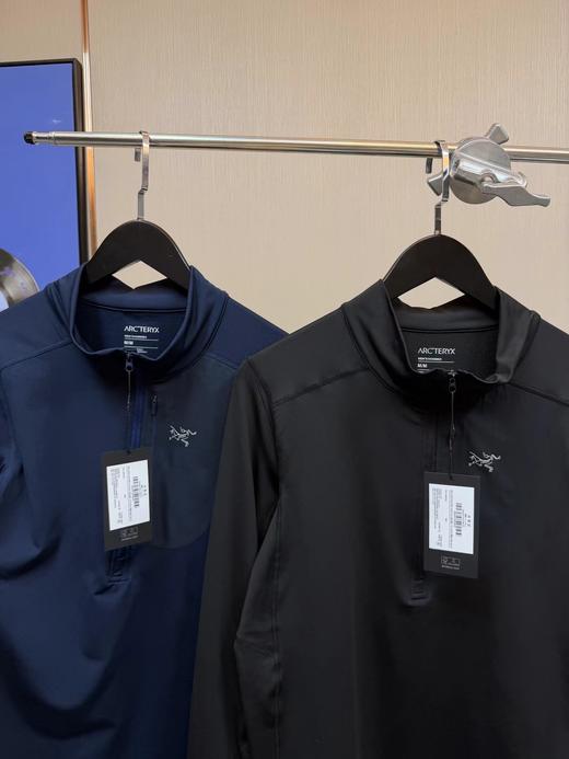 F0320104男士速干植绒保暖打底立领半拉链打底衫T恤 商品图4