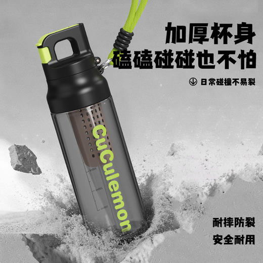 新款防摔耐热Tritan材质水杯  700ML大容量独立茶仓 速开随手杯 户外运动塑料杯 车载吸管杯 商品图1