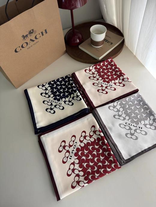 F0320114真丝面料织面纹理可做围巾配饰百搭大尺寸真丝方巾 商品图3