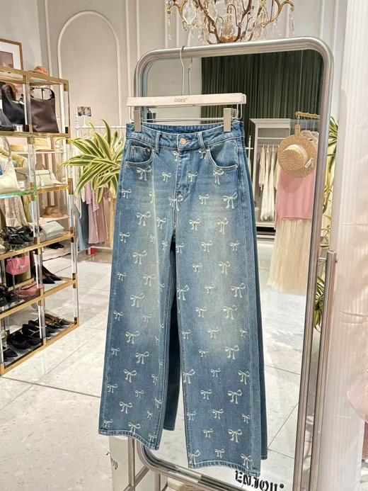 【门店同款】ENJOY春季蝴蝶结印花阔腿裤 160752447 商品图0