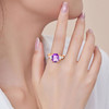 【紫水晶戒指】S925银均码时尚彩色宝石首饰品送女士节日礼物JR25061-水晶CC 商品缩略图3