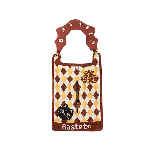 大英博物馆 巴斯特系列萌猫条纹车载抽纸巾挂包 商品图4