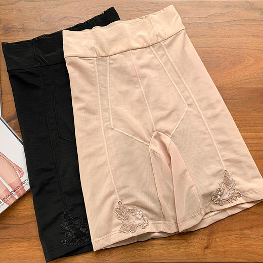 重工蕾丝~官网2000+  提臀收腹彩纱绣花蕾丝网纱塑身裤棉质底裆美体塑形内裤女 商品图3