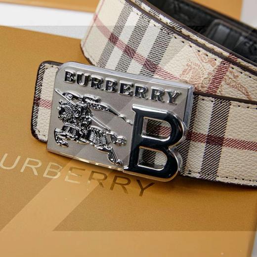 F032087复古方框造型镂空字母板扣配色格纹高品质皮带 商品图3