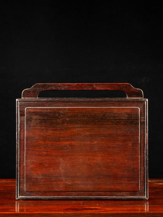 清	紫檀提梁拉门式文房箱 商品图2