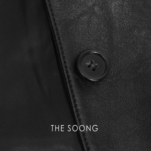 THESOONG"新西兰进口泡泡皮"羊皮立裁自然呼吸感皮衣外套8774 商品图6