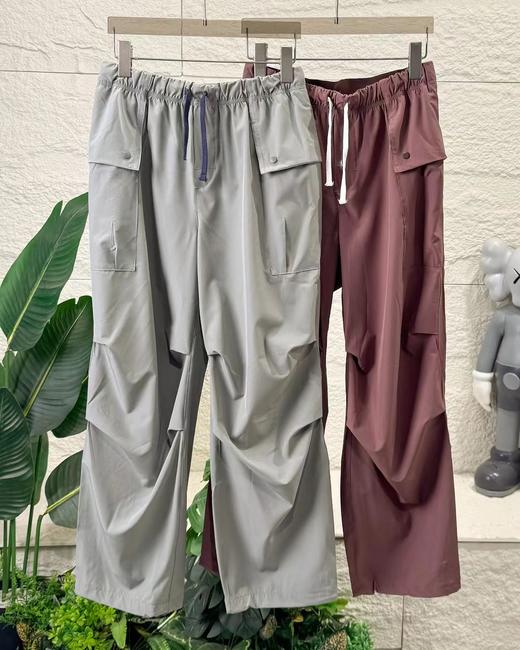 F032036户外休闲运动女孩美式运动裤女生薄尼龙宽松直筒裤 商品图0