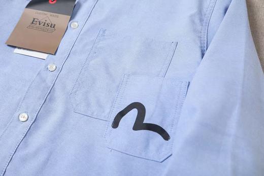 F0320139男士日常通勤胸前双口袋点缀印花刺绣衬衫上衣 商品图6