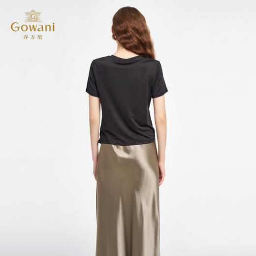 【四色可选】不规则设计感慵懒风亲肤圆领T恤EZ2C131 商品图4