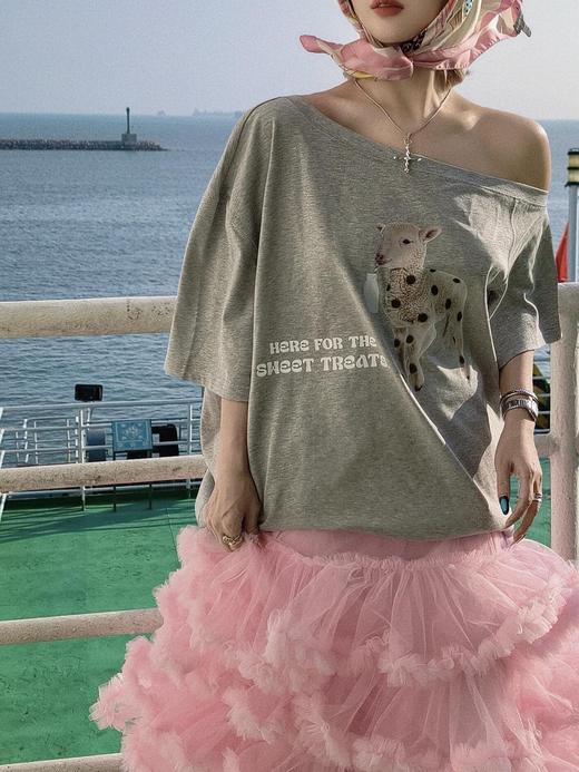 MAR* 26Ss春夏新款 斜开肩短袖T恤（MM） 商品图4