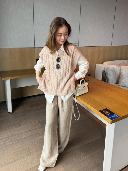 2603317    金丝亚麻 阔腿西裤，长裤 商品图3