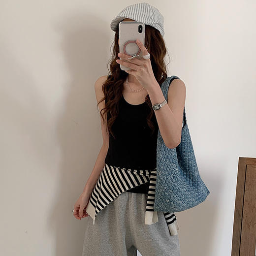 【69.9元拍2件】森岛 莫代尔背心 春夏桑蚕丝羊毛宽肩内搭单穿吊带衫 商品图3