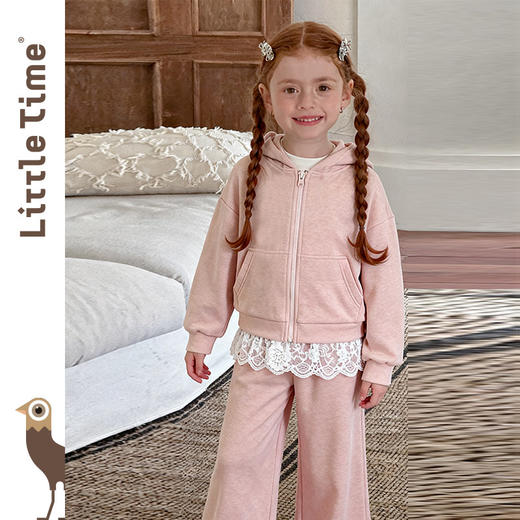 littletime女童套装2026秋冬新款儿童天使翅膀百搭卫衣女宝两件套 商品图4