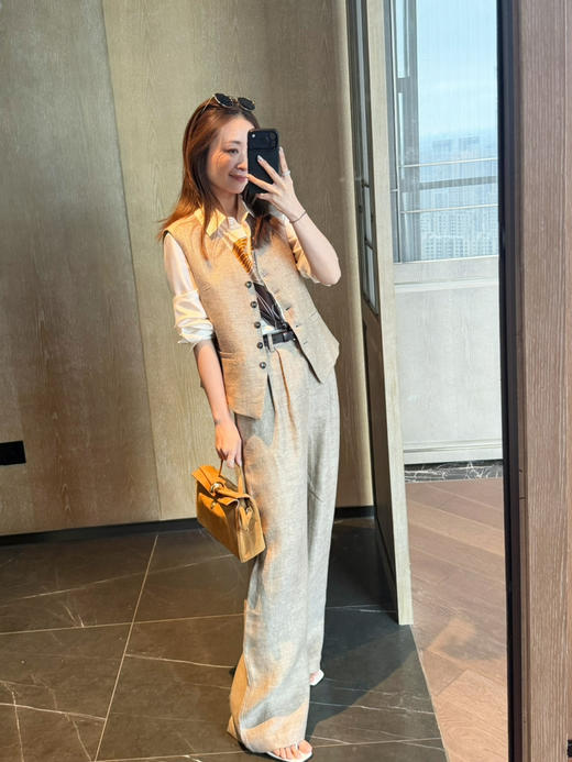 2603317    金丝亚麻 阔腿西裤，长裤 商品图2