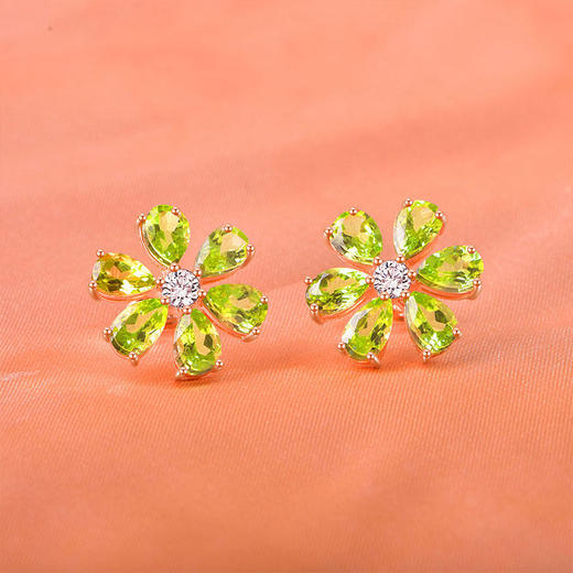 【橄榄石轻奢耳钉/项链】周六（3.21）中午12点开始 S925银时尚吊坠饰品送女士生日节日礼物JE25055/JP25026-水晶CC 商品图4