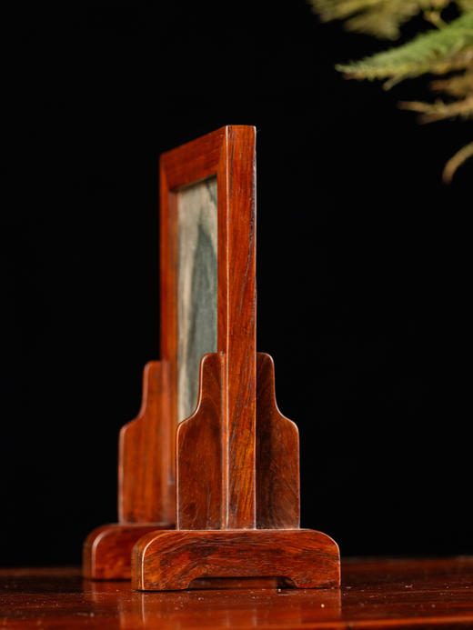 清	黄花梨镶绿石砚屏 商品图2