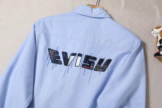 F0320139男士日常通勤胸前双口袋点缀印花刺绣衬衫上衣 商品图11