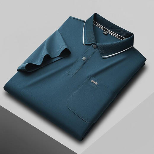 男士POLO衫夏季新款高品质纯色口袋款透气短袖T恤   PSL-PSL8402 商品图0