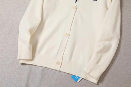 F0320140男女同款刺绣logo后背三条杠V领+排扣设计毛衣开衫 商品图11