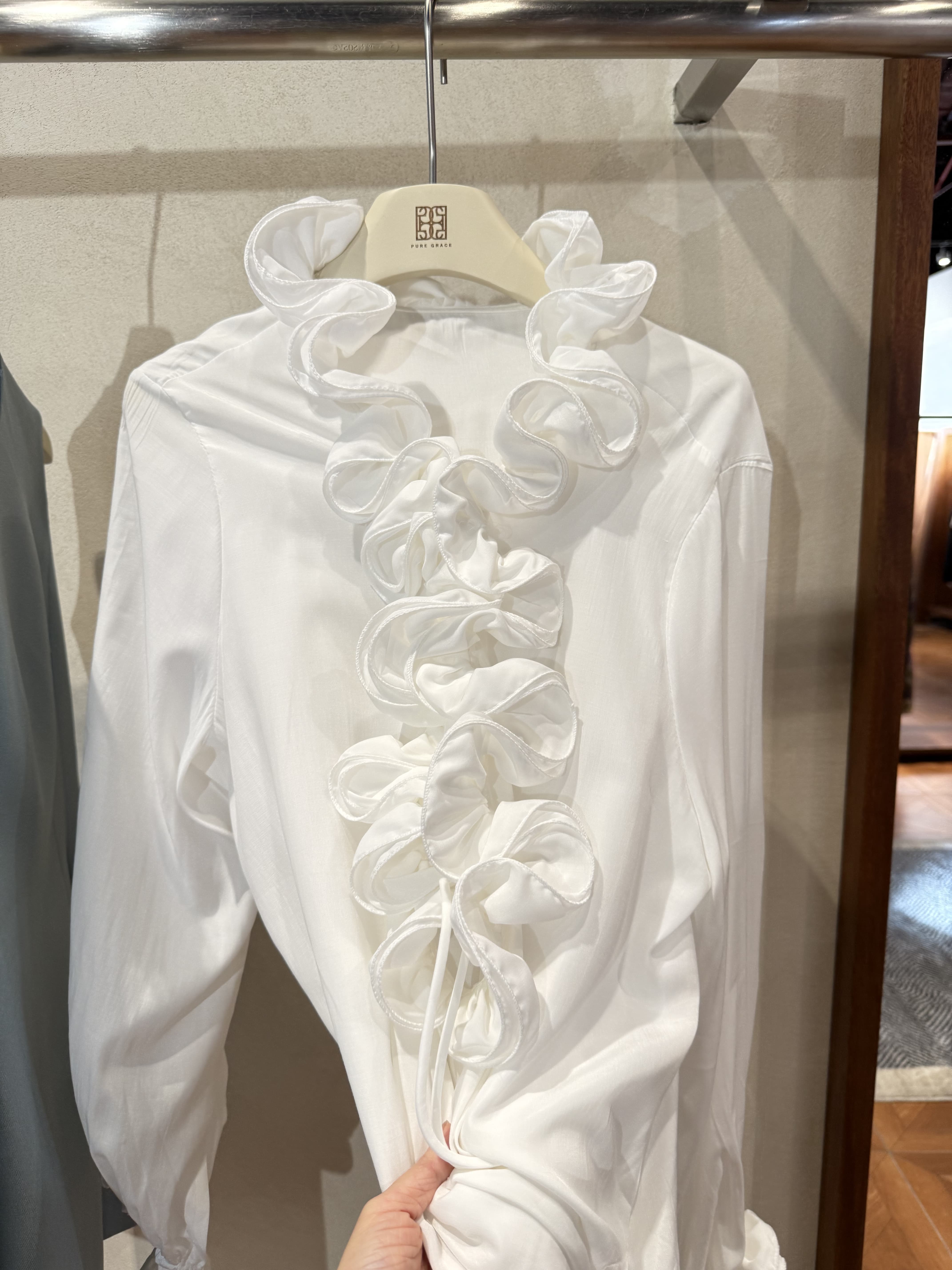 PIANAI冷小姐# 白色花边衬衣